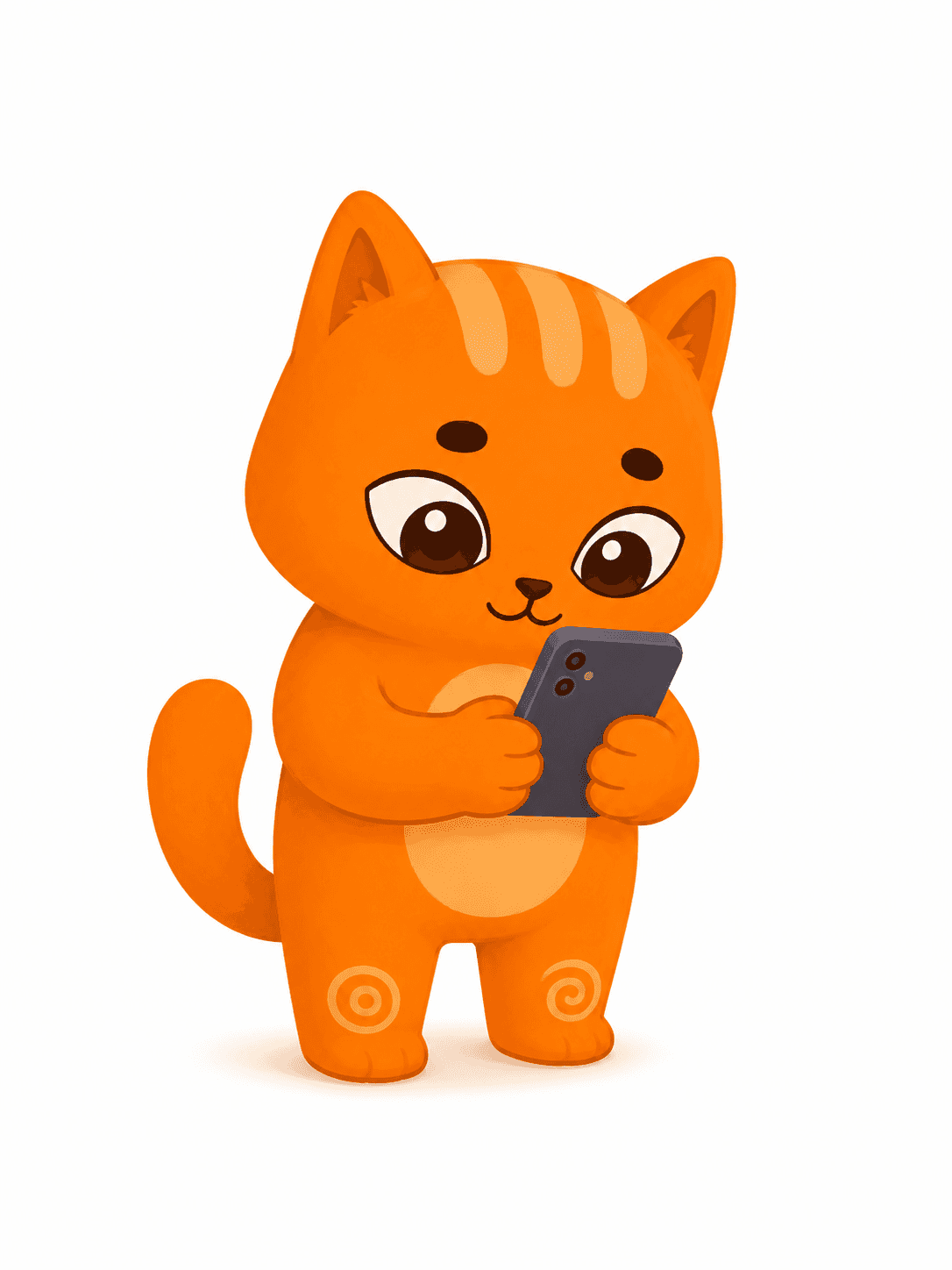 Oki holding a phone